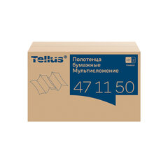 Полотенца бумажные 190 шт., Tellus/<wbr/>TORK (H2) ADVANCED, КОМПЛЕКТ 21 пачка, 2-слойные, белые, 22,5&times;21,3 см, Z-сложение, 471150