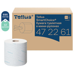 Бумага туалетная 118,2 м, Tellus/<wbr/>TORK (Система T9) SmartOne, ADVANCED, КОМПЛЕКТ 12 рулонов, 2-слойная, белая, 472261