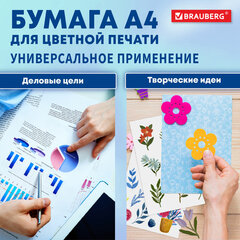 Бумага BRAUBERG DIGITAL SILK, мелованная, матовая, А4, 200 г/<wbr/>м, 200 л., для полноцветной лазерной печати, 130% (CIE), 116399