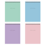 Блокнот МАЛЫЙ ФОРМАТ А6, 108х145 мм, 40 л., гребень, картон, клетка, BRAUBERG "Minimal Pastel", 116429