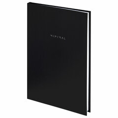 Блокнот БОЛЬШОЙ ФОРМАТ 200&times;290 мм, А4, 80 л., твердый, клетка, BRAUBERG &laquo;Minimal&raquo;, черный, 116432