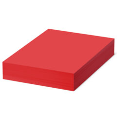 Бумага цветная BRAUBERG, А4, 80 г/<wbr/>м<sup>2</sup>, 500 л., интенсив, ЯРКО-КРАСНАЯ, для офисной техники, 116563
