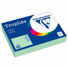 Бумага цветная CLAIREFONTAINE, А4, 80 г/<wbr/>м<sup>2</sup>, 500 л., пастель, зеленая, Франция, 1975PC