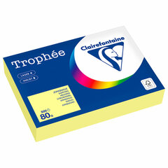 Бумага цветная CLAIREFONTAINE, А4, 80 г/<wbr/>м<sup>2</sup>, 500 л., пастель, лимонно-желтый, Франция, 1778PC