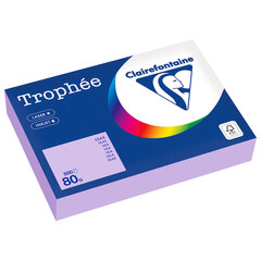 Бумага цветная CLAIREFONTAINE, А4, 80 г/<wbr/>м<sup>2</sup>, 500 л., пастель, бледно-лиловый, Франция, 1872PC