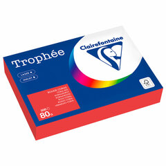 Бумага цветная CLAIREFONTAINE, А4, 80 г/<wbr/>м<sup>2</sup>, 500 л., интенсив, кораллово-красный, Франция, 8175PC