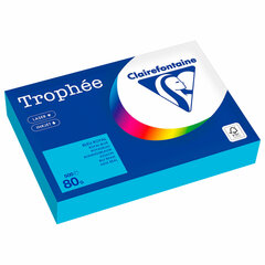 Бумага цветная CLAIREFONTAINE, А4, 80 г/<wbr/>м<sup>2</sup>, 500 л., интенсив, королевский синий, Франция, 1976PC