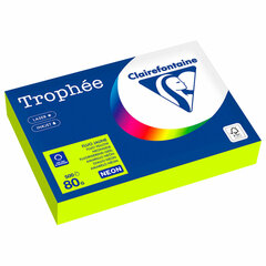 Бумага цветная CLAIREFONTAINE, А4, 80 г/<wbr/>м<sup>2</sup>, 500 л., неон, желтый, Франция, 2977PC