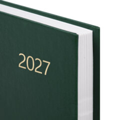 Ежедневник датированный 2027 145&times;215 мм, А5, STAFF, обложка бумвинил, зеленый, 117815