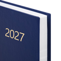 Ежедневник датированный 2027 145&times;215 мм, А5, STAFF, обложка бумвинил, синий, 117816