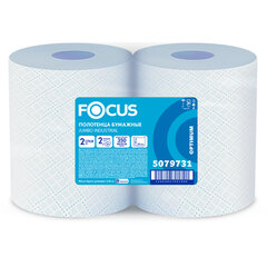 Бумага протирочная FOCUS (W1) Jumbo, 2 слоя, КОМПЛЕКТ 2 рулона, 350 м, 1000 листов, лист 24&times;35, 5079731