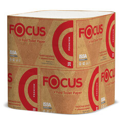 Бумага туалетная FOCUS (T3) Premium, 2 слоя, КОМПЛЕКТ 15 пачек, листовая, 250 листов, V-сложение, 5083735