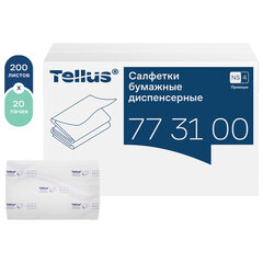 Салфетки Tellus/<wbr/>TORK (Система NS4) ПРЕМИУМ, 2-слойные, КОМПЛЕКТ 20 шт., 200 шт., белые, 773100