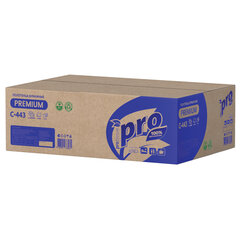 Полотенца бумажные 190 шт., PROtissue (H2) PREMIUM, 2-слойные, белые, КОМПЛЕКТ 21 пачка, 24&times;21,5 см, Z-сложение, С443