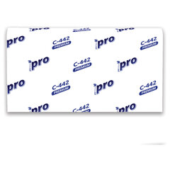 Полотенца бумажные 200 шт., PROtissue (H2) PREMIUM, 2-слойные, белые, КОМПЛЕКТ 21 пачка, 24&times;21,5 см, Z-сложение, С442