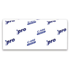 Полотенца бумажные 200 шт., PROtissue (H2) PREMIUM, 1-слойные, белые, КОМПЛЕКТ 28 пачек, 24&times;21,5 см, Z-сложение, С446