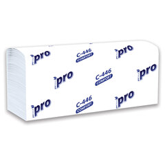 Полотенца бумажные 200 шт., PROtissue (H2) PREMIUM, 1-слойные, белые, КОМПЛЕКТ 28 пачек, 24&times;21,5 см, Z-сложение, С446