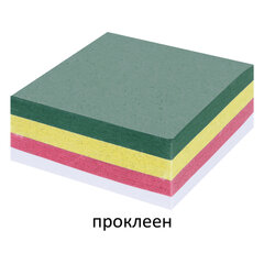 Блок для записей проклеенный, 8&times;8&times;3 см, плотность 65 г/<wbr/>м<sup>2</sup>, цветной, STAFF, 120384