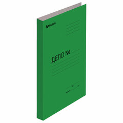Скоросшиватель картонный мелованный BRAUBERG, гарантированная плотность 360 г/<wbr/>м<sup>2</sup>, зеленый, до 200 листов, 121519