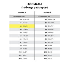 Ватман А2 (594&times;420 мм), 1 лист, плотность 200 г/<wbr/>м<sup>2</sup>, ГОЗНАК С-Пб