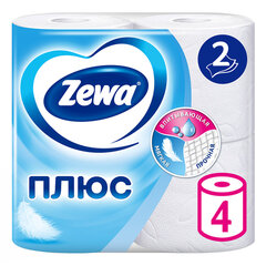 Бумага туалетная ZEMMA/<wbr/>ZEWA Plus, 2-слойная, спайка 4 шт. х 23 м, белая, 1440511