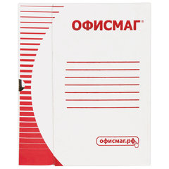 Короб архивный с клапаном А4 (260&times;325 мм), 75 мм, до 700 листов, плотный, микрогофрокартон, БЕЛЫЙ, ОФИСМАГ, 123017