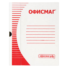 Короб архивный с клапаном А4 (260&times;325 мм), 150 мм, до 1400 листов, плотный, микрогофрокартон, БЕЛЫЙ, ОФИСМАГ, 123018