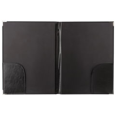 Папка адресная из кожзама без надписи, формат А4, 33&times;25&times;2 см, черная