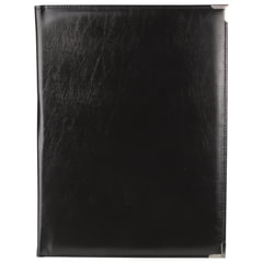 Папка адресная из кожзама без надписи, формат А4, 33&times;25&times;2 см, черная