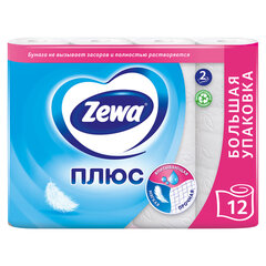Бумага туалетная ZEMMA/<wbr/>ZEWA Plus, 2-слойная, спайка 12 шт. х 23 м, белая, 1440901
