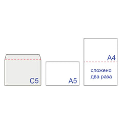 Конверты С5 (162&times;229 мм), отрывная лента, &laquo;Куда-Кому&raquo;, 80 г/<wbr/>м<sup>2</sup>, КОМПЛЕКТ 1000 шт.