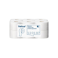 Бумага туалетная 200 метров, Tellus/<wbr/>TORK (Система T2) UNIVERSAL, 1-слойная, КОМПЛЕКТ 12 рулонов, 120197