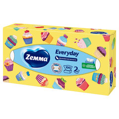 Салфетки косметические 100 штук в картонном боксе, 2-слойные, ZEMMA/<wbr/>ZEWA Everyday, 62861