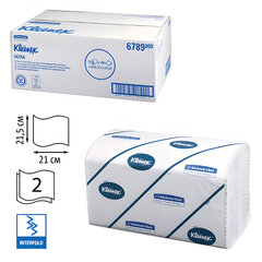 Полотенца бумажные 186 шт., KIMBERLY-CLARK Kleenex, КОМПЛЕКТ 15 шт., Ultra, 2-х слойные, белые, 21&times;21,5 см, Interfold