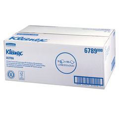 Полотенца бумажные 186 шт., KIMBERLY-CLARK Kleenex, КОМПЛЕКТ 15 шт., Ultra, 2-х слойные, белые, 21&times;21,5 см, Interfold