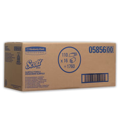 Полотенца бумажные 147 шт., KIMBERLY-CLARK Scott, КОМПЛЕКТ 12 шт., Slimfold, белые, 29,5&times;19 см, М-fold, 5856