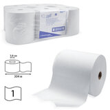 Полотенца бумажные рулонные KIMBERLY-CLARK Scott, КОМПЛЕКТ 6 шт., 304 м, белые, артикул 6667