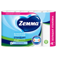 Полотенце бумажное ZEMMA/<wbr/>ZEWA 2-слойное, спайка 4 шт. х 15 м, белое, 1440991