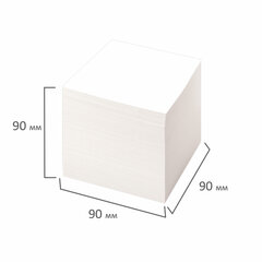 Блок для записей непроклеенный, 9&times;9&times;9 см, плотность 65 г/<wbr/>м<sup>2</sup>, белизна 90-92%, STAFF, 126366