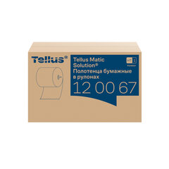 Полотенца бумажные рулонные 150 м, Tellus/<wbr/>TORK Matic (Система H1) ADVANCED, 2-слойные, белые, КОМПЛЕКТ 6 рулонов, 120067