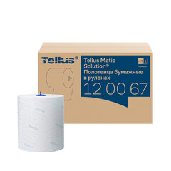 Полотенца бумажные рулонные 150 м, Tellus/<wbr/>TORK Matic (Система H1) ADVANCED, 2-слойные, белые, КОМПЛЕКТ 6 рулонов, 120067