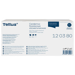 Салфетки косметические 100 штук в картонном боксе, 2-слойные, Tellus/<wbr/>TORK Premium (Система F1), 120380