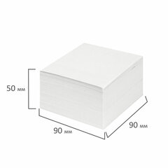 Блок для записей непроклеенный, 9&times;9&times;5 см, плотность 55 г/<wbr/>м<sup>2</sup>, белизна 70-80%, STAFF, 126574
