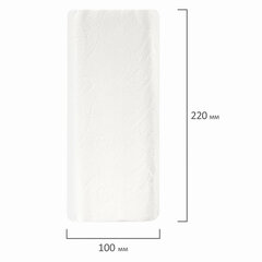 Полотенца бумажные бытовые, спайка 2 шт., 2-х слойные, (2&times;18 м), LAIMA, 22&times;23 см, белые, 126906