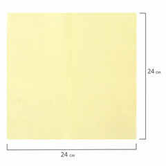 Салфетки бумажные 100 штук, 24&times;24 см, LAIMA, жёлтые (пастельный цвет), 100% целлюлоза, 126908