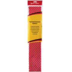 Бумага гофрированная/<wbr/>креповая, 22 г/<wbr/>м<sup>2</sup>, 50&times;200 см, горошек, в рулоне, BRAUBERG, 127938