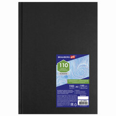 Скетчбук, слоновая кость 100 г/<wbr/>м<sup>2</sup>, 148&times;210 мм, 110 л., книжный твердый переплет, BRAUBERG ART CLASSIC, 128958