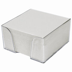 Блок для записей в боксе, 9&times;9&times;5 см, плотность 55 г/<wbr/>м<sup>2</sup>, белизна 70-80%, STAFF, 129194