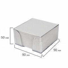 Блок для записей в боксе, 9&times;9&times;5 см, плотность 55 г/<wbr/>м<sup>2</sup>, белизна 70-80%, STAFF, 129194