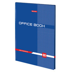 Книга канцелярская 80 л., клетка, твердая, глянцевая, блок офсет, А4 215&times;295 мм, BRAUBERG, 130065